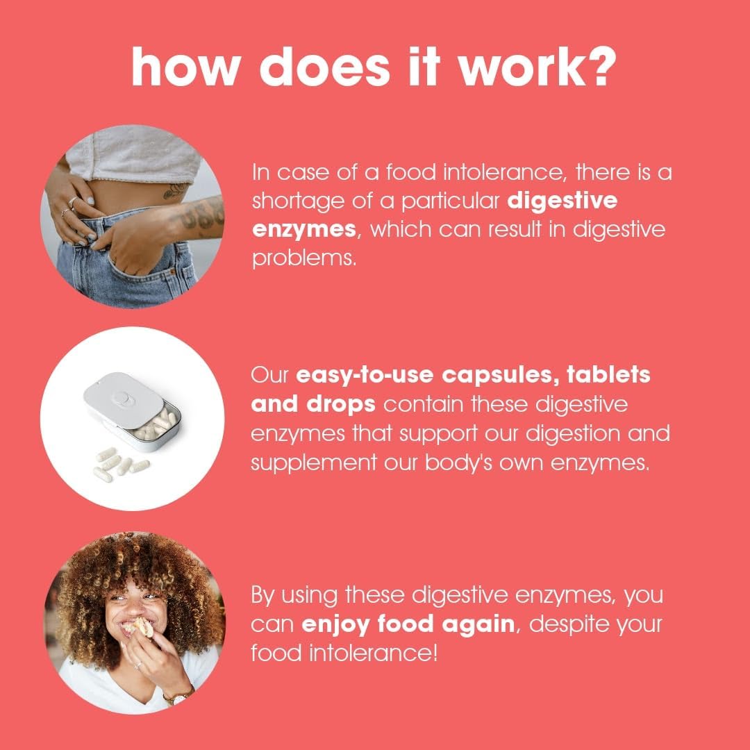 Liquid Lactase Enzyme Drops for Lactose Intolerance - 0.47 FL Oz (14ml) | Dairy-Free Cooking & Baking | Vegan Friendly & Low FODMAP Compliant