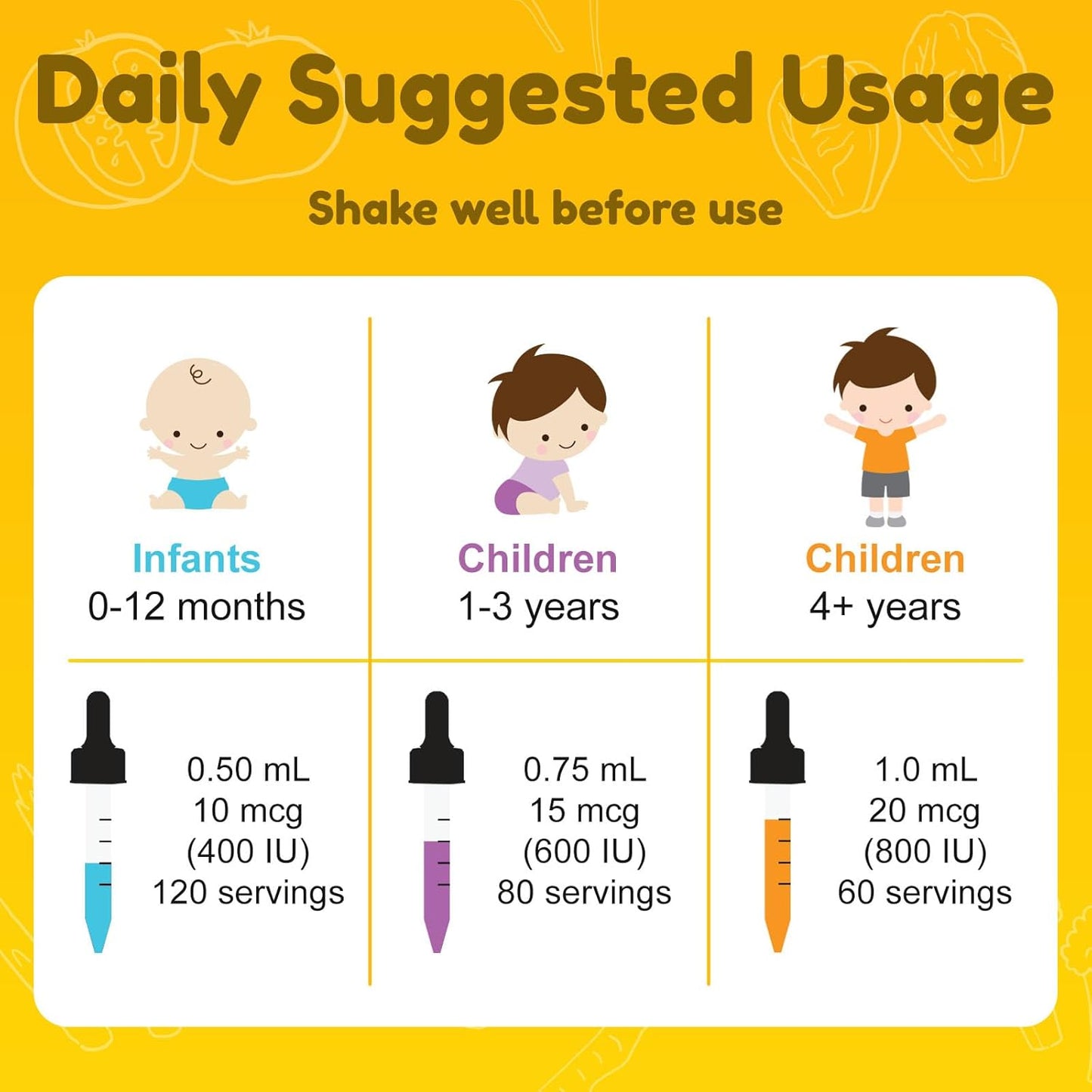 Liquid Liposomal D3 Drops with Vitamin A & K2 - Nuvamin for All Ages, 800 IU/mL, 2 Fl.Oz, 120 Servings