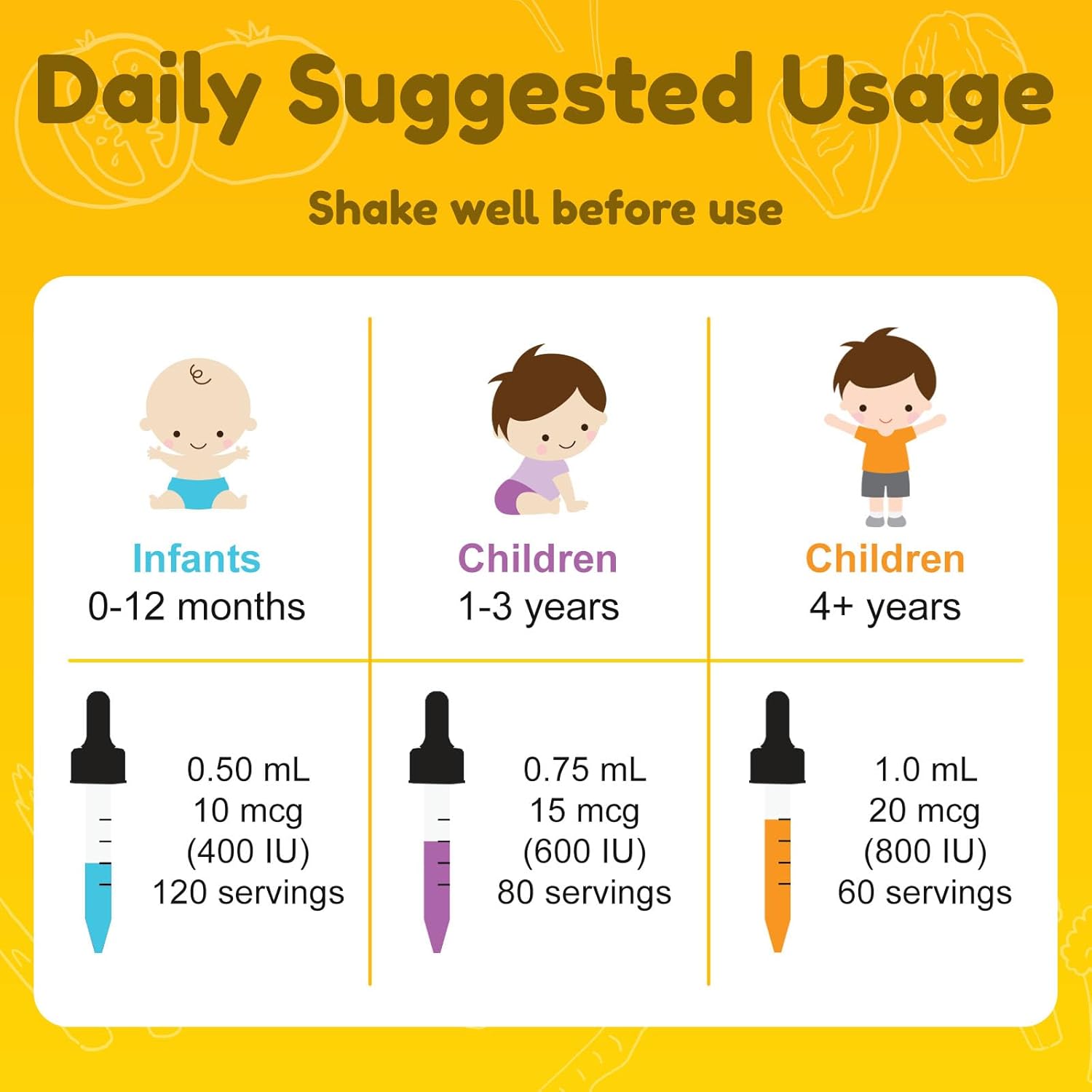 Liquid Liposomal D3 Drops with Vitamin A & K2 - Nuvamin for All Ages, 800 IU/mL, 2 Fl.Oz, 120 Servings