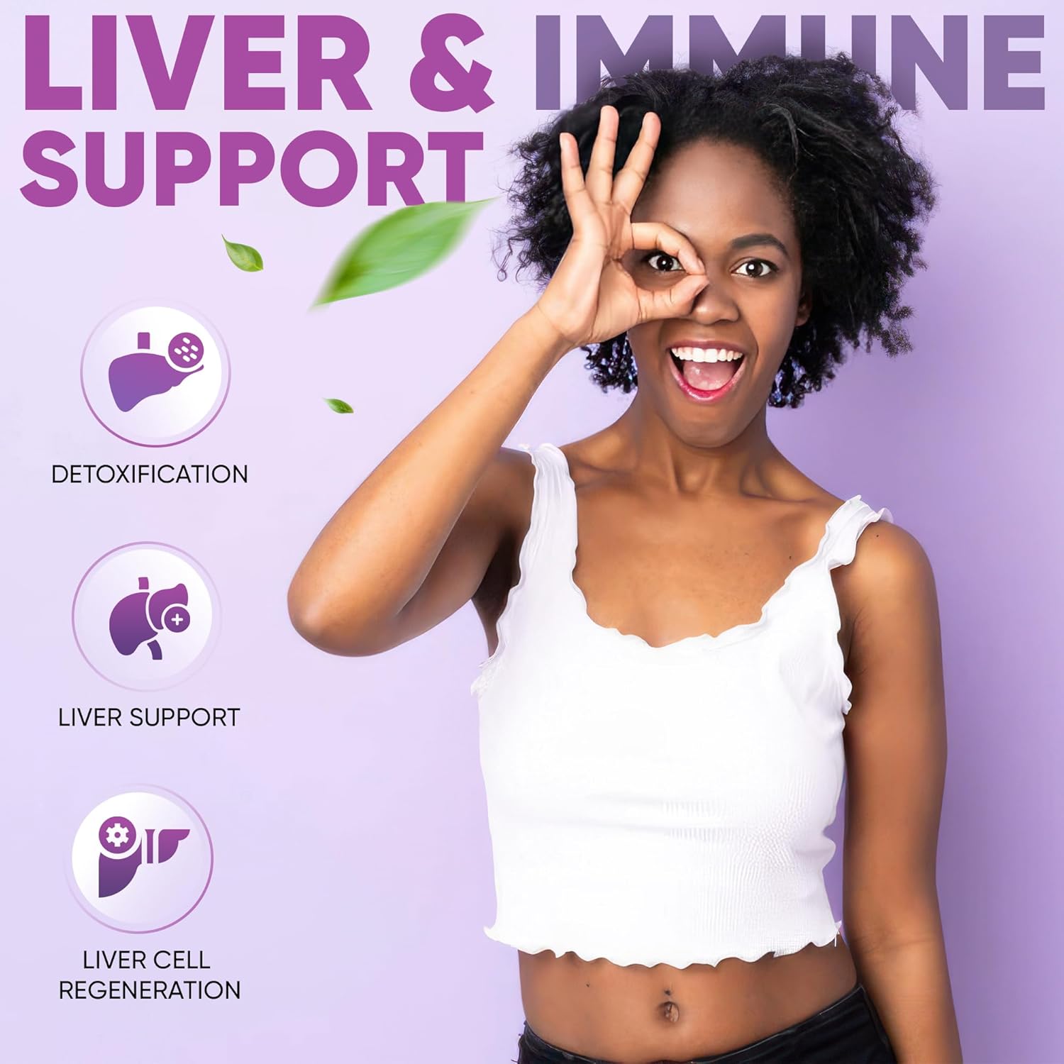Liquid Liver Support Drops with Milk Thistle, Dandelion Root, Turmeric, & More - Liver Cleanse & Detox Supplement by Herbana Manufacturing