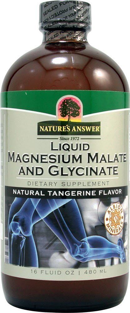 Liquid Magnesium Glycinate by Nature's Answer - Fast-Absorbing Mineral Supplement for Muscle Support and Relaxation