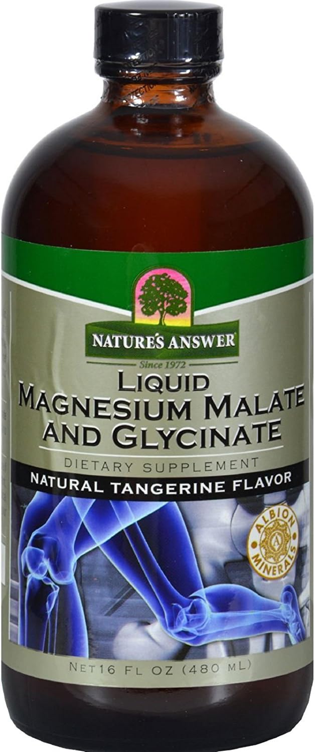 Liquid Magnesium Glycinate by Nature's Answer: Fast-Absorbing Mineral Supplement