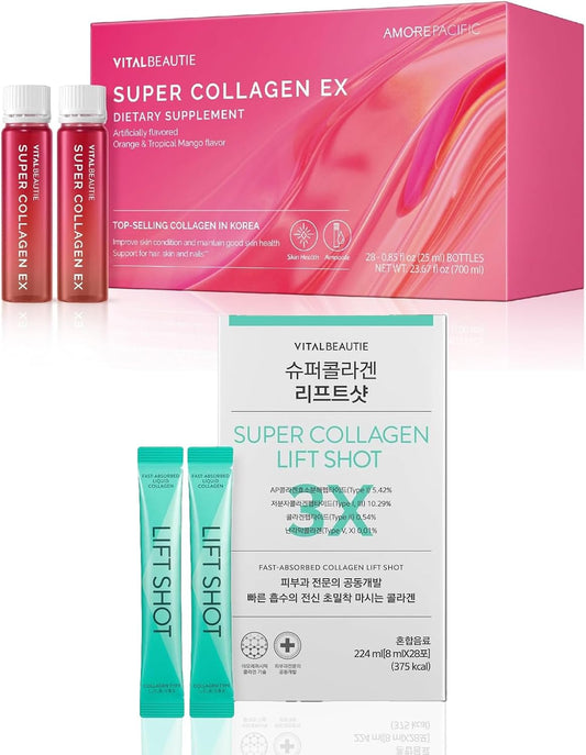 Liquid Marine Collagen Boost for Women - VITALBEAUTIE Super Collagen EX, 28 Servings