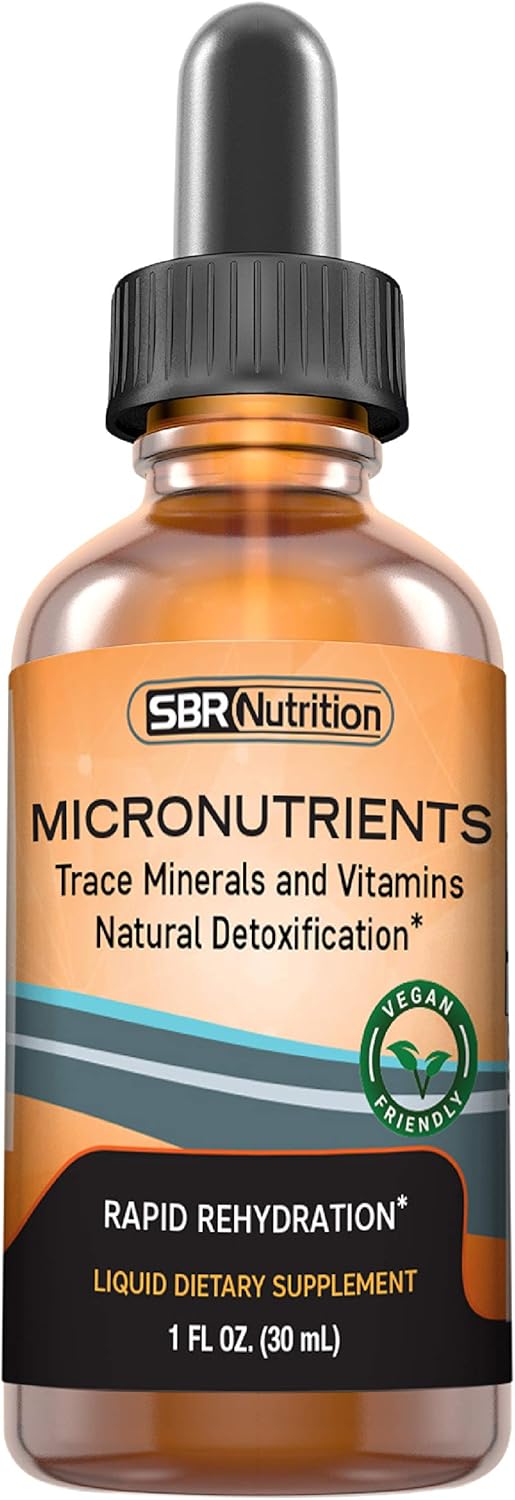 Liquid Micronutrient Drops with PrimaVie Shilajit, Electrolytes, and Trace Elements for Energy and Muscle Cramps - Magnesium, Sodium, Potassium, Zinc - Keto, Vegan, Paleo