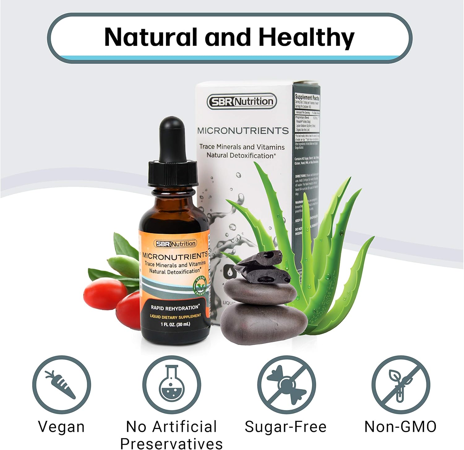 Liquid Micronutrient Drops with PrimaVie Shilajit, Electrolytes, and Trace Elements for Energy and Muscle Cramps - Magnesium, Sodium, Potassium, Zinc - Keto, Vegan, Paleo