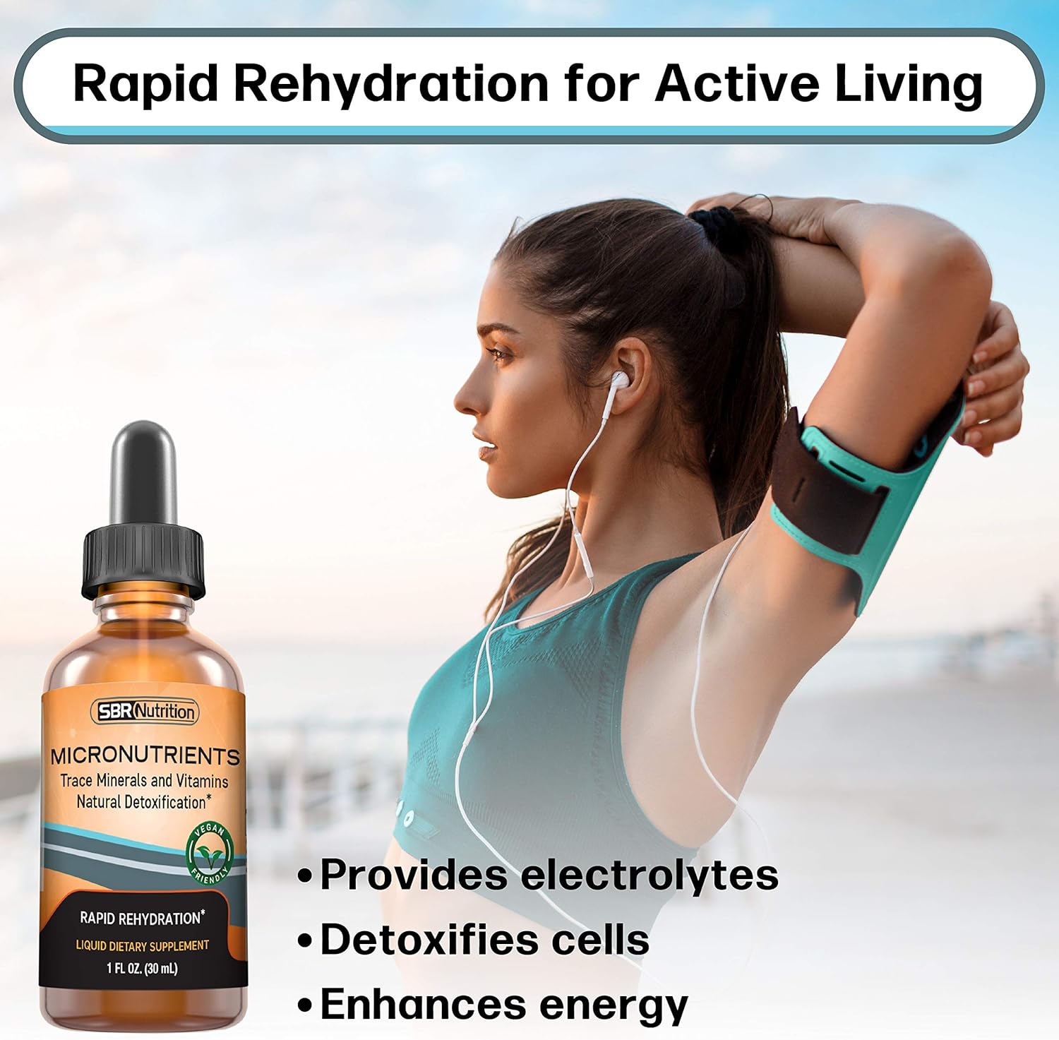 Liquid Micronutrient Drops with PrimaVie Shilajit, Electrolytes, and Trace Elements for Energy and Muscle Cramps - Magnesium, Sodium, Potassium, Zinc - Keto, Vegan, Paleo
