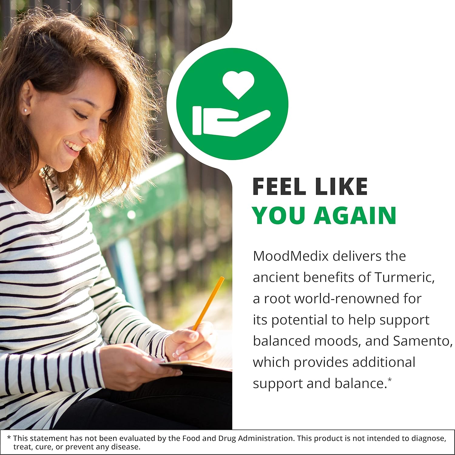 Liquid Mood Support Supplement with Cat's Claw & Turmeric Root - Stress & Emotional Balance - Herbal Extract Tincture