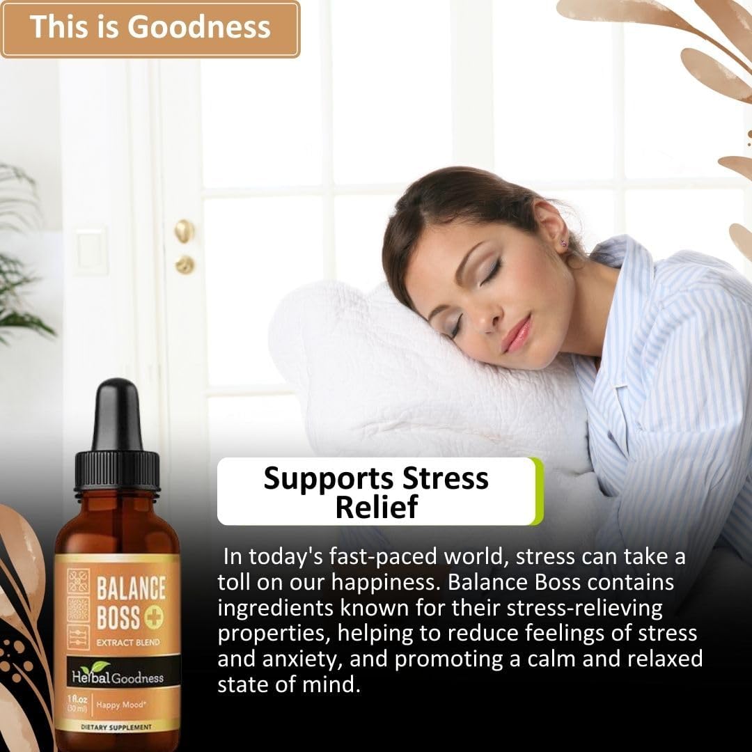 Liquid Mood Support Supplement with Rhodiola Rosea for Natural Calmness & Emotional Balance - 1 oz Bottle