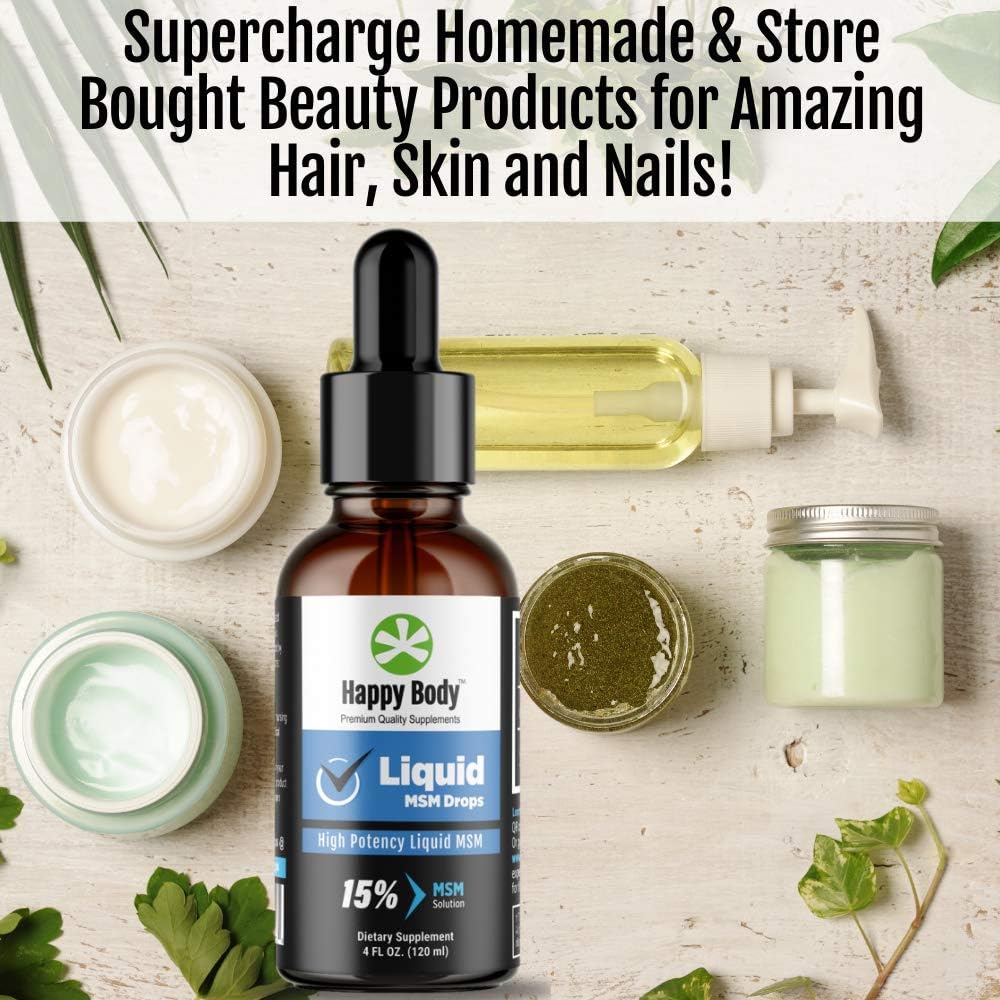 Liquid MSM Drops with Highest MSM Content | Ideal for Oral & Topical Use | 4 fl. oz Bottle (2 Pack)