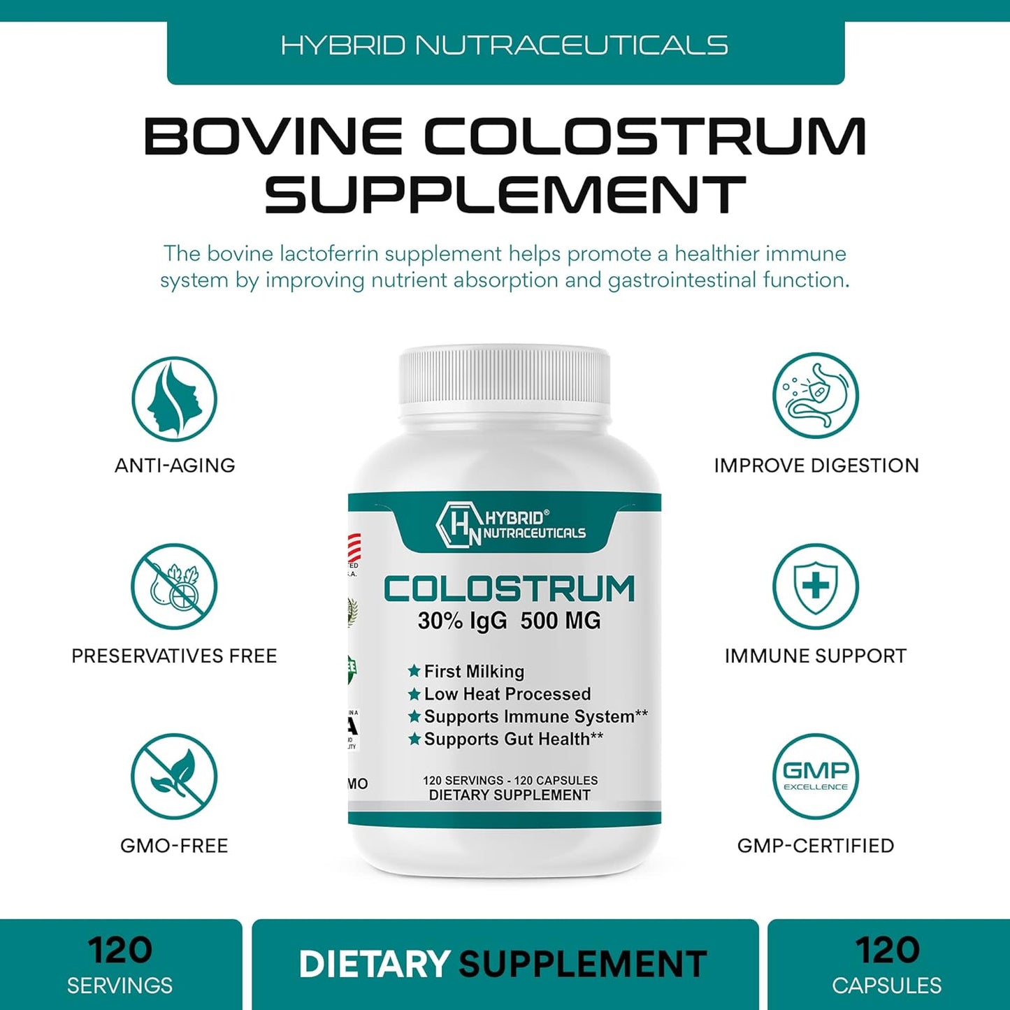 Liquid Multivitamin and Colostrum Capsules for Optimum Health and Immune Support