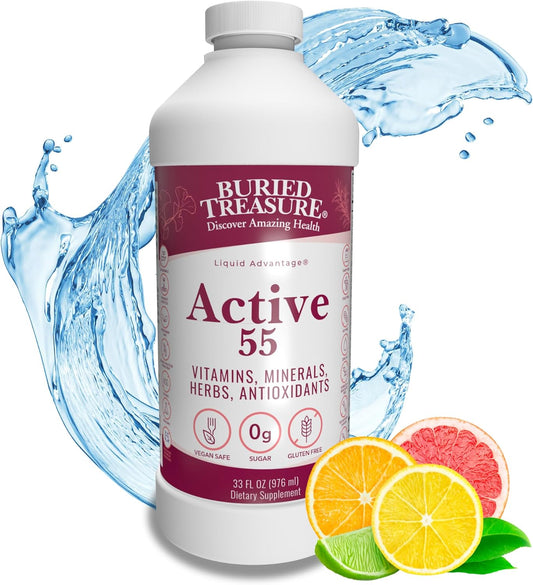 Liquid Multivitamin for Seniors - Vegan, Sugar-Free, Natural Immune Support, Vitamins & Super-Foods Blend - 32 Servings