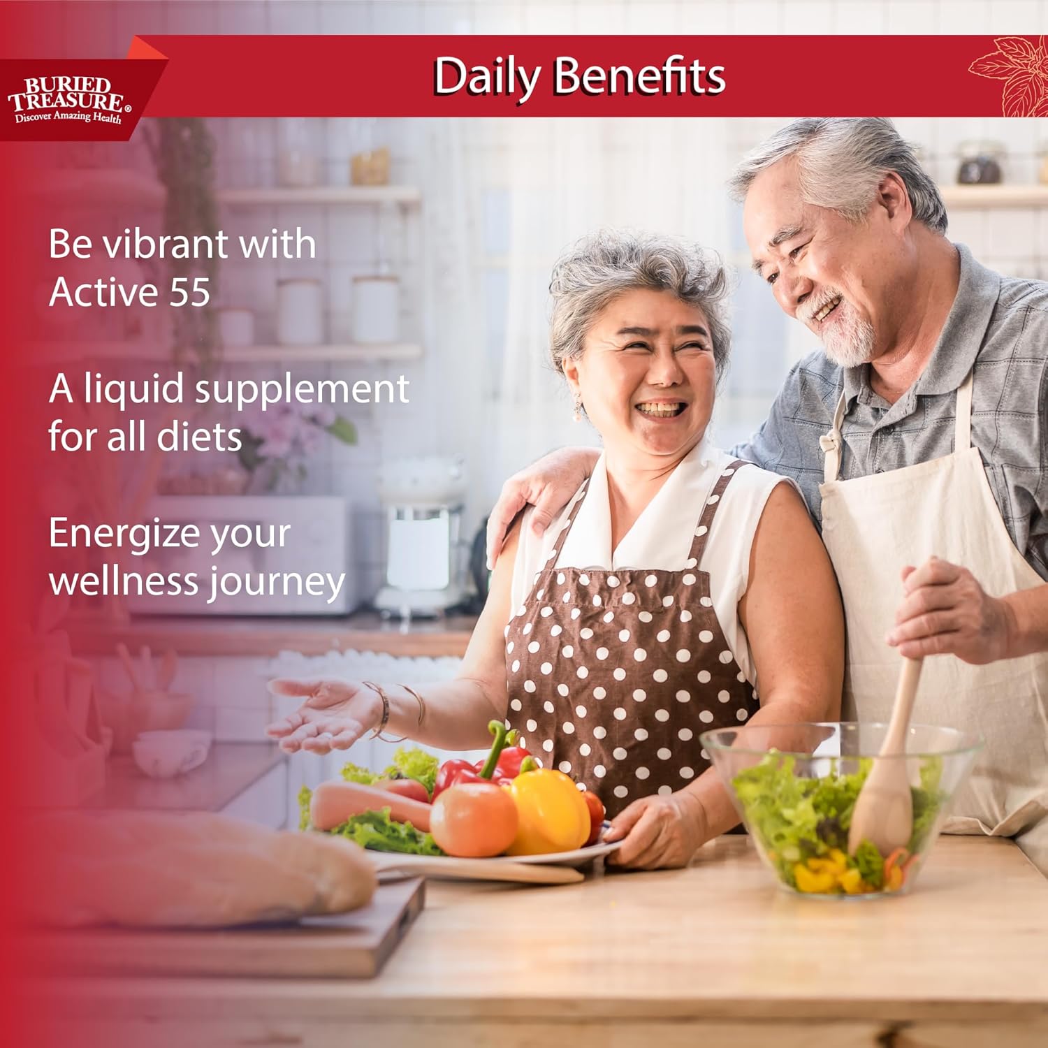 Liquid Multivitamin for Seniors - Vegan, Sugar-Free, Natural Immune Support, Vitamins & Super-Foods Blend - 32 Servings