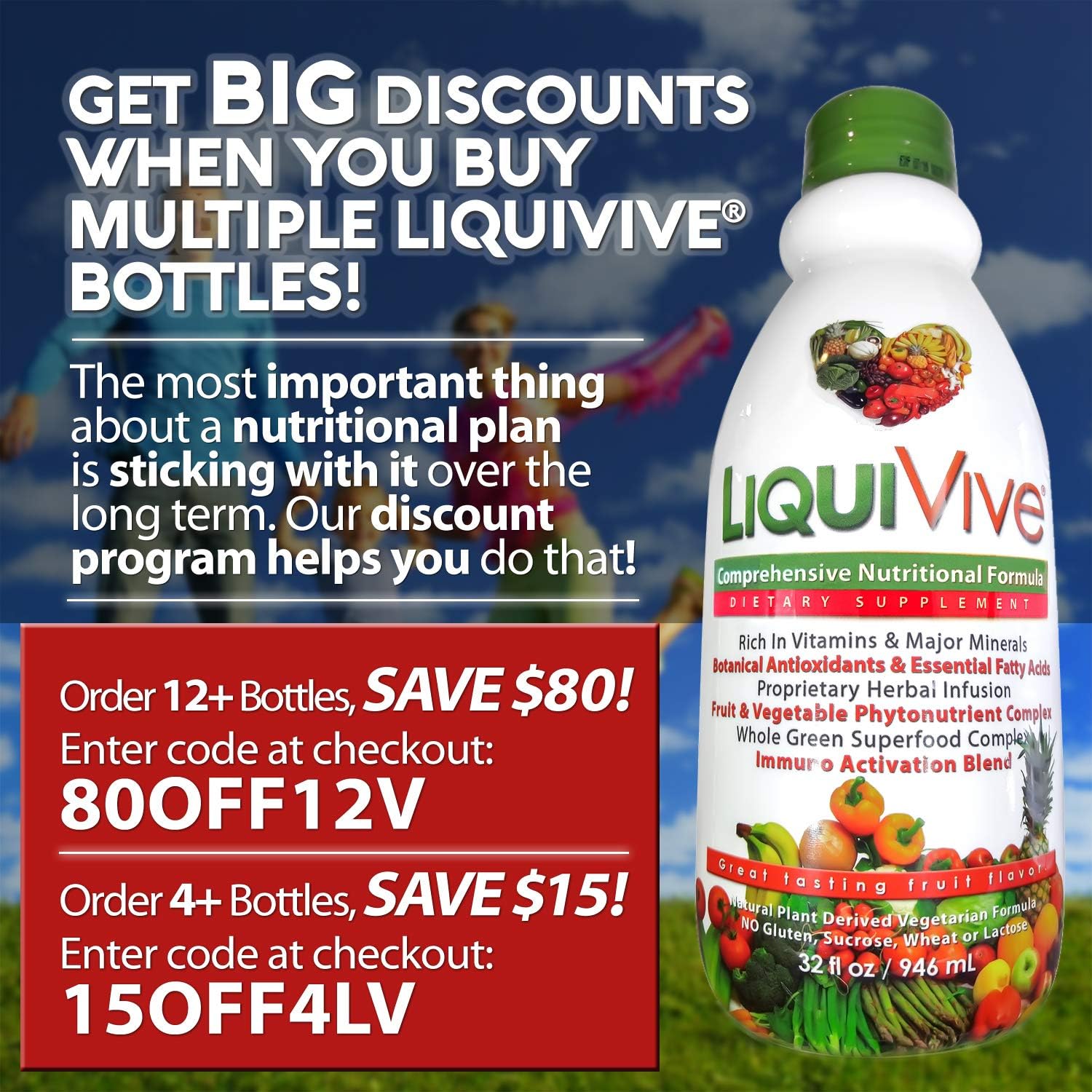 Liquid Multivitamin Superfood with Vitamin C, D3, B12, E, K | Immune Support Booster | Vegetarian | Non-GMO | Gluten Free | 32 fl oz