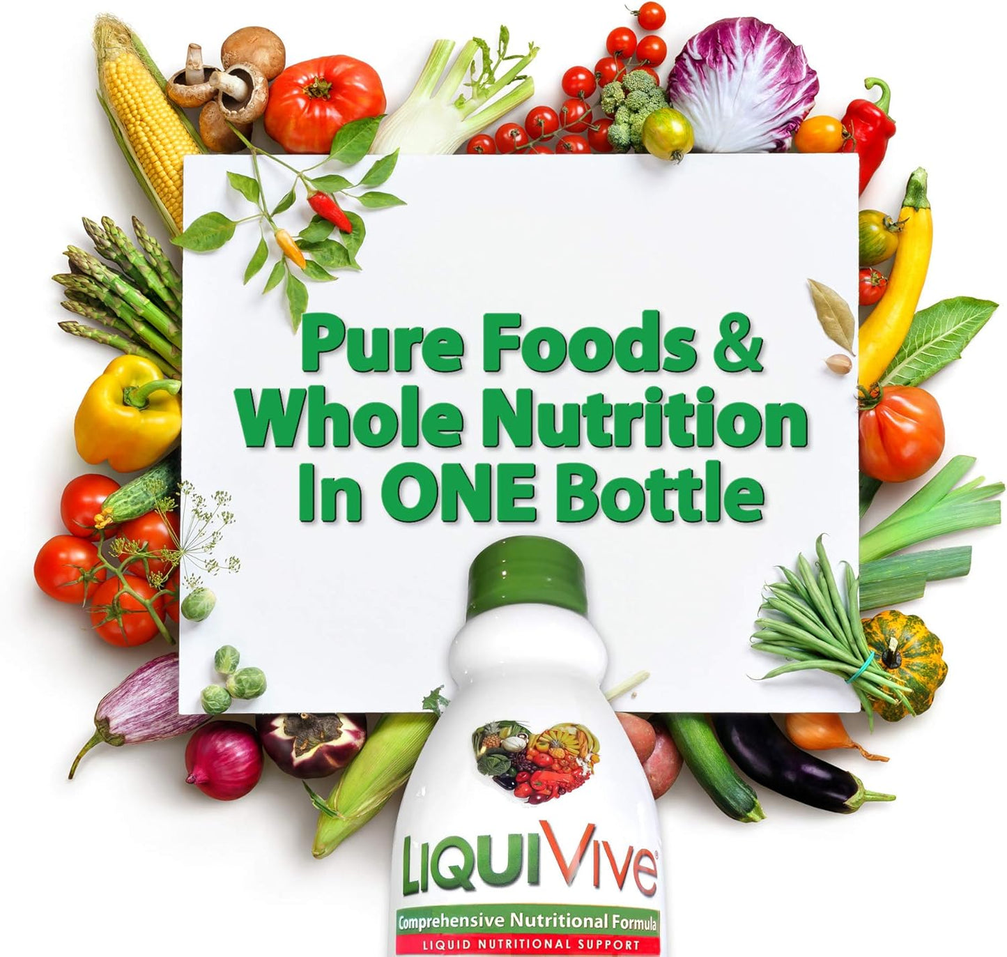 Liquid Multivitamin Superfood with Vitamin C, D3, B12, E, K | Immune Support Booster | Vegetarian | Non-GMO | Gluten Free | 32 fl oz