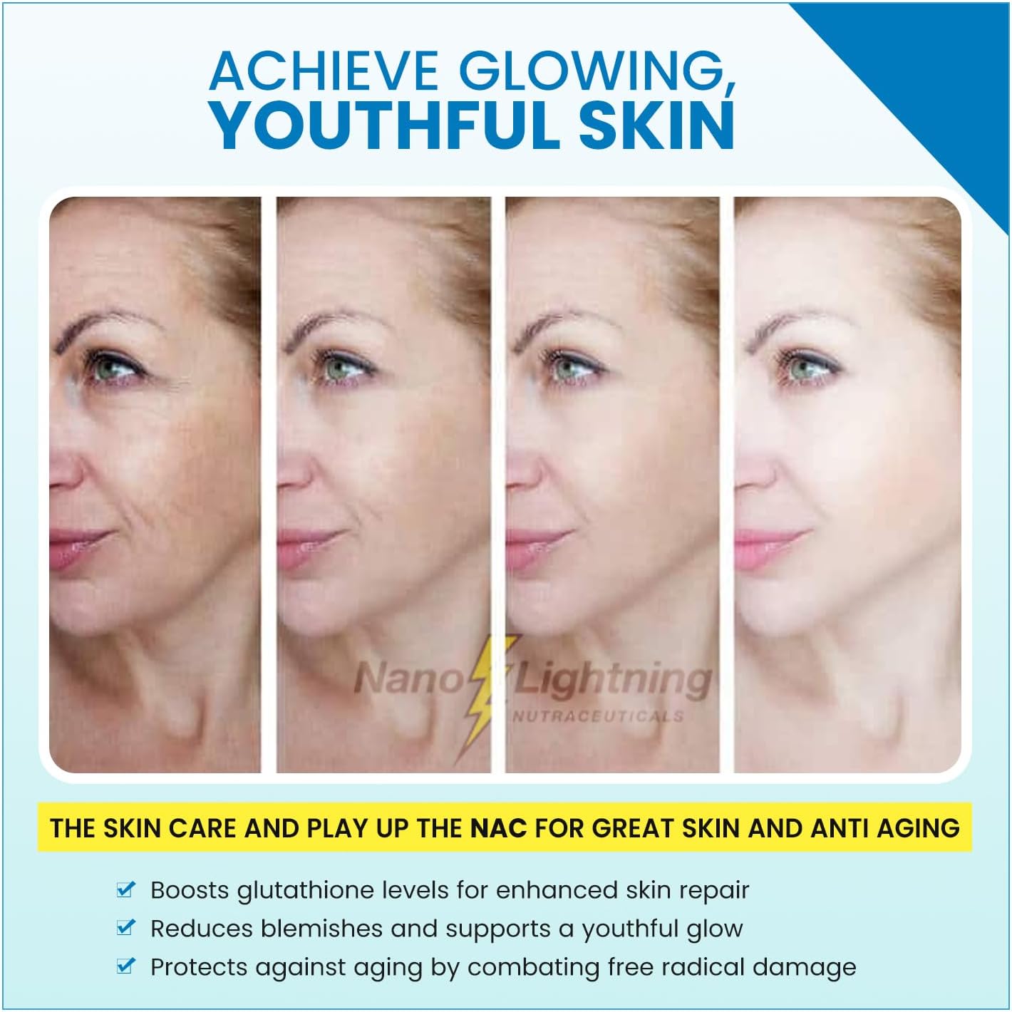 Liquid Nano Lightning Nutraceuticals N-Acetyl L-Cysteine (NAC) with 99% Absorption - Maximum Bioavailability for Fast Results