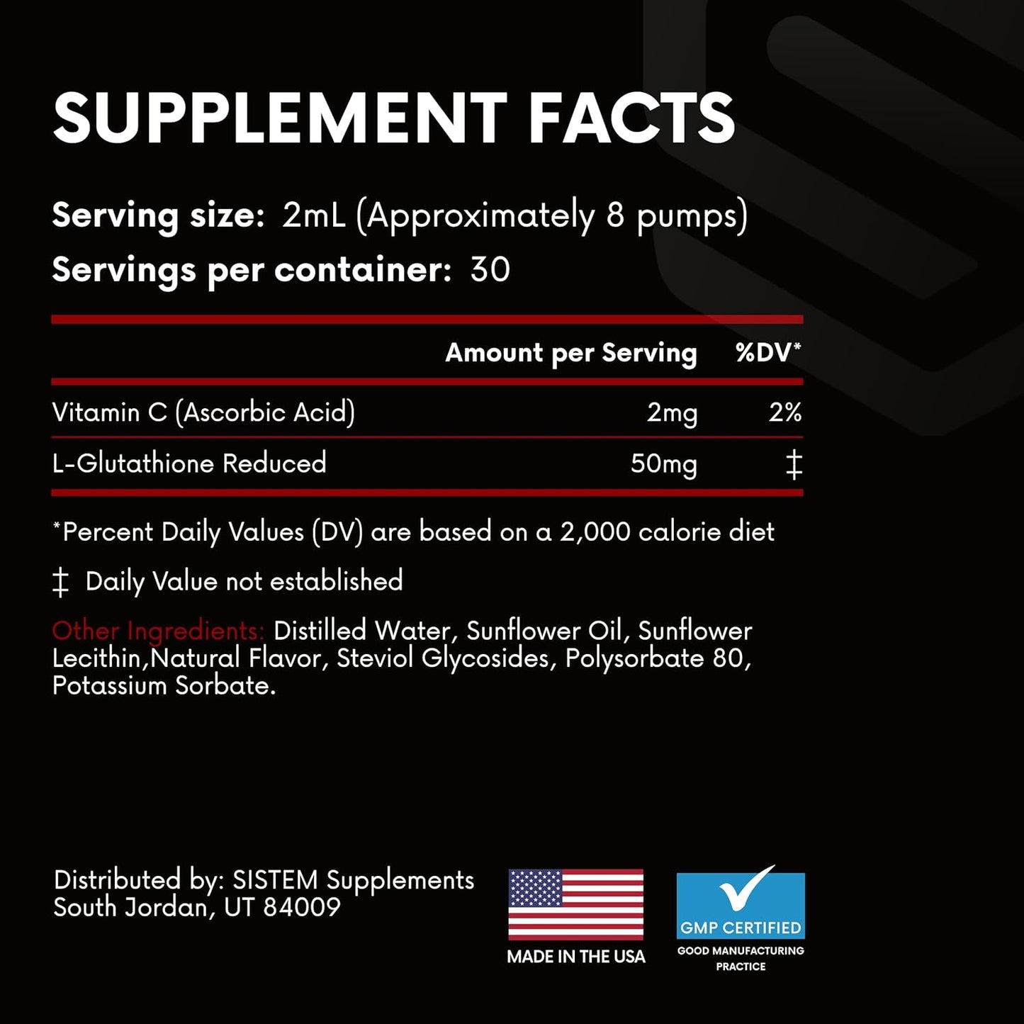 Liquid Nano Liposomal Glutathione Spray - 50mg Supplement for Immune Support & Energy Boost