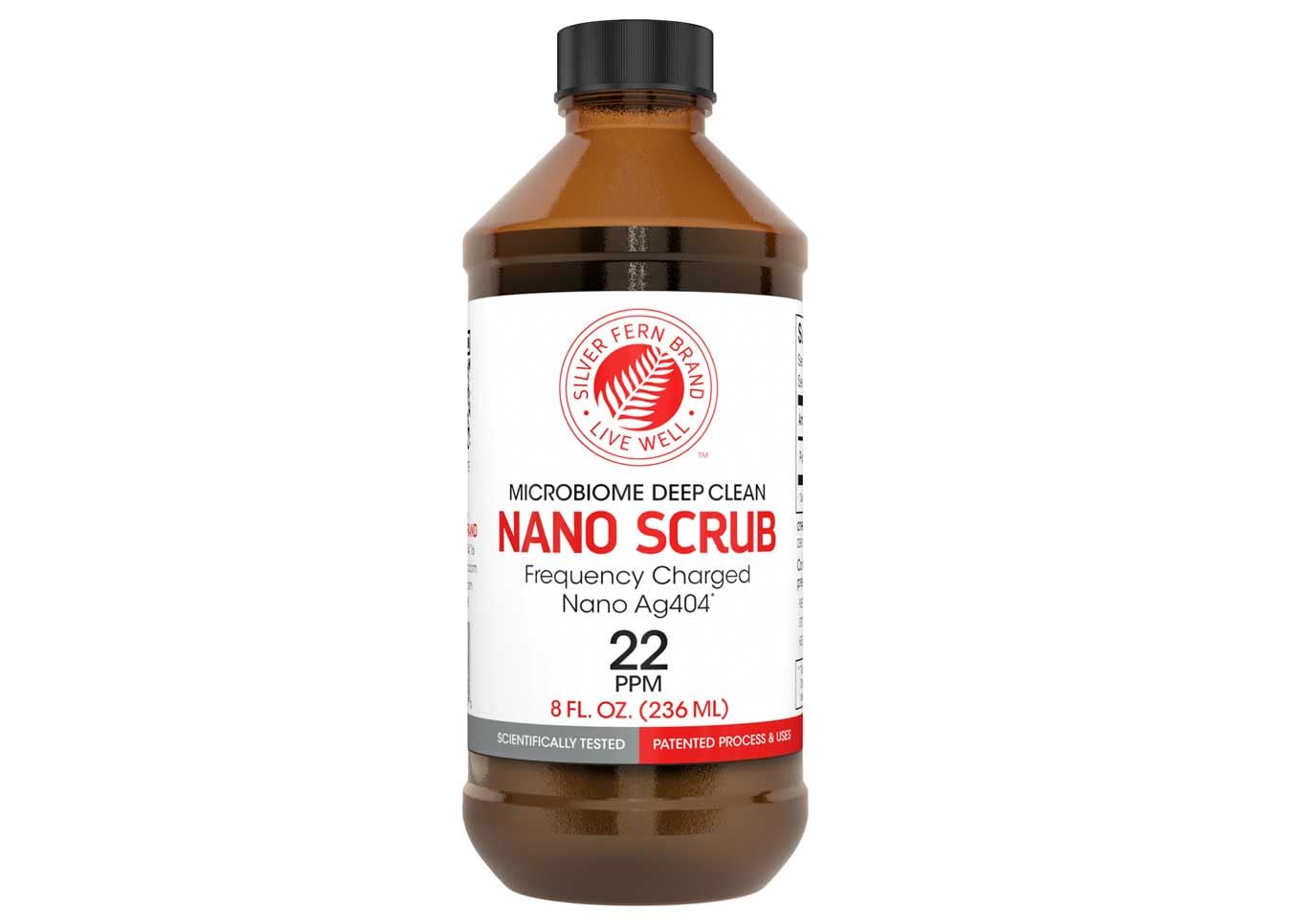 Liquid Nano Scrub by Silver Fern Brand - 1 Bottle, 48 Servings - Frequency Activated Nano Ag4O4
