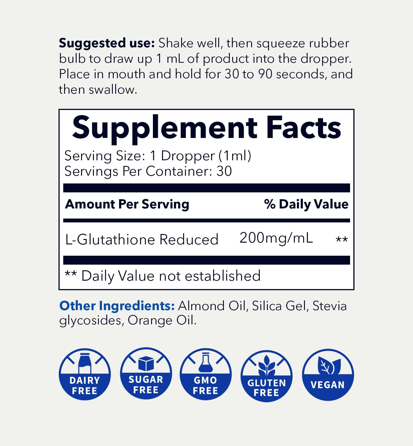 Liquid Nanoceutical Glutathione Drops for Superior Absorption - Pharmaceutical Grade Supplement with 8x Higher Efficiency - 30 Servings