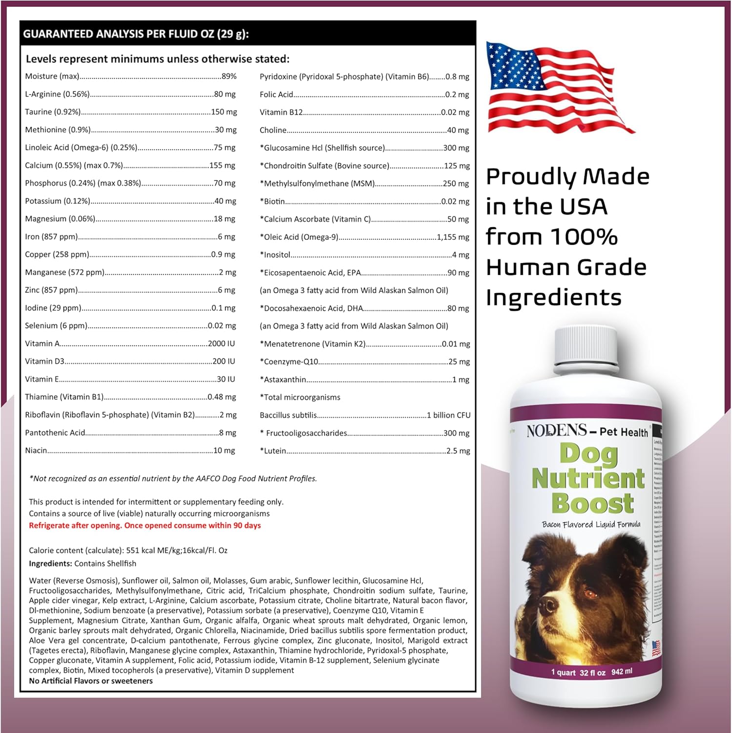 Liquid Pet Health Supplement for Dogs - Multi Vitamin, Probiotics, Antioxidants, Omega 3 Fish Oil, Immune Support - Senior Dog Multivitamin
