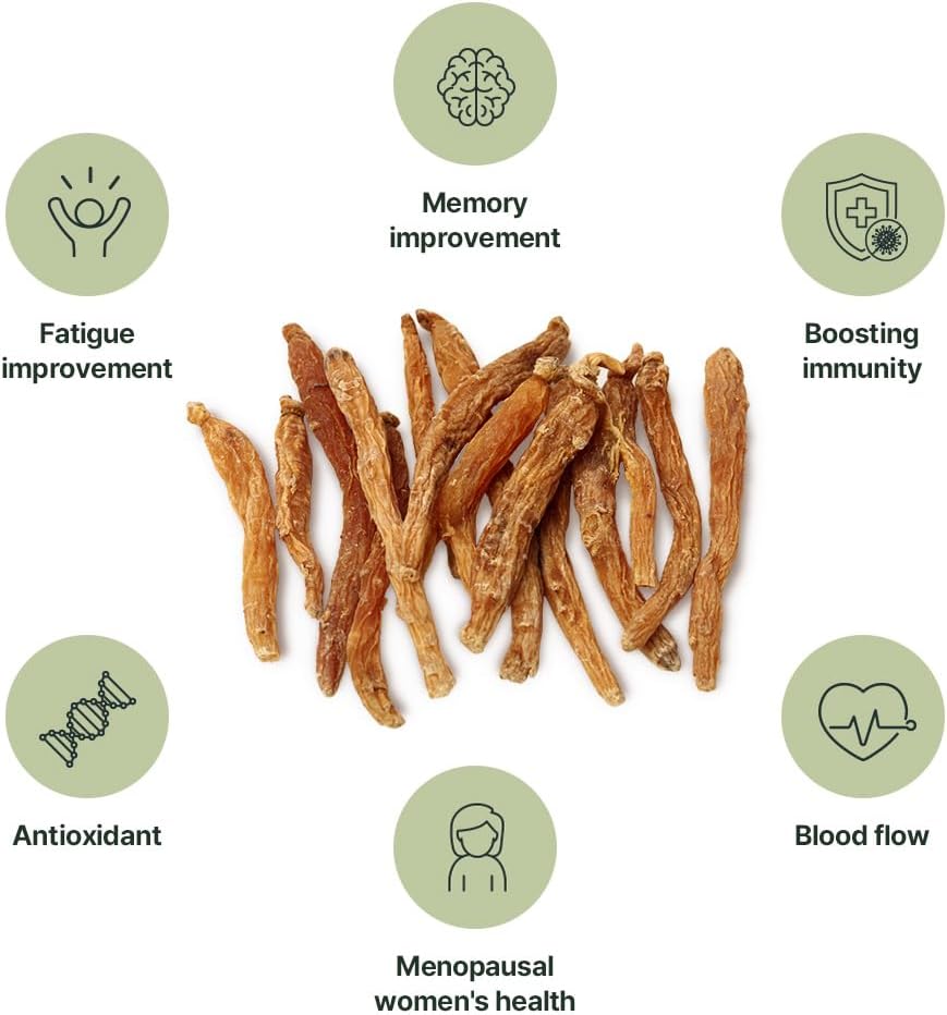 Liquid Portable Premium K-Herb Korean Red Ginseng Sticks with 25mg Ginsenoside - 100P Sticks - No Preservatives - Ginseng Black Extract