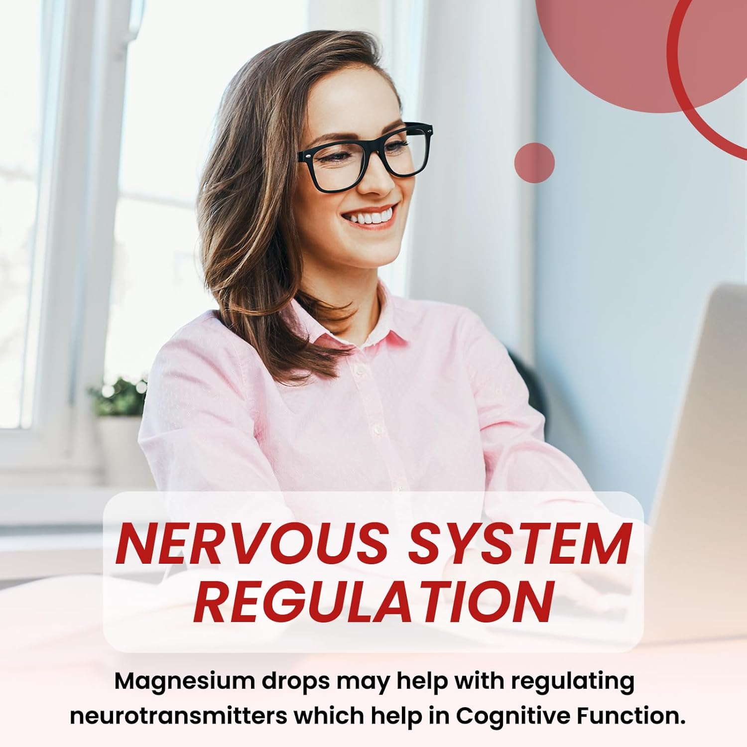 Liquid Potassium Magnesium Citrate Supplement with Ashwagandha, Calcium, Zinc, Vitamin D3 - 500mg Vegan Drops, Raspberry Flavor - 2 fl oz