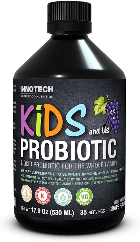 Liquid Probiotic for Kids and Adults - Grape Flavour - 530 ml by INNOTECH Nutrition Solutions