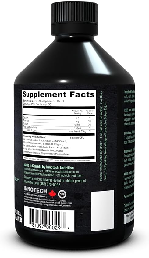 Liquid Probiotic for Kids and Adults - Grape Flavour - 530 ml by INNOTECH Nutrition Solutions
