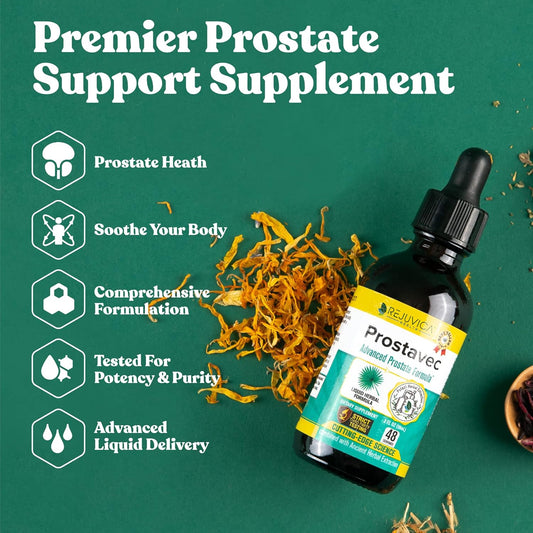 Liquid Prostate Support Supplement for Men - Advanced Formula with Pygeum, Saw Palmetto, Stinging Nettle, Turmeric & More - Enhanced Absorption by Rejuvica Health