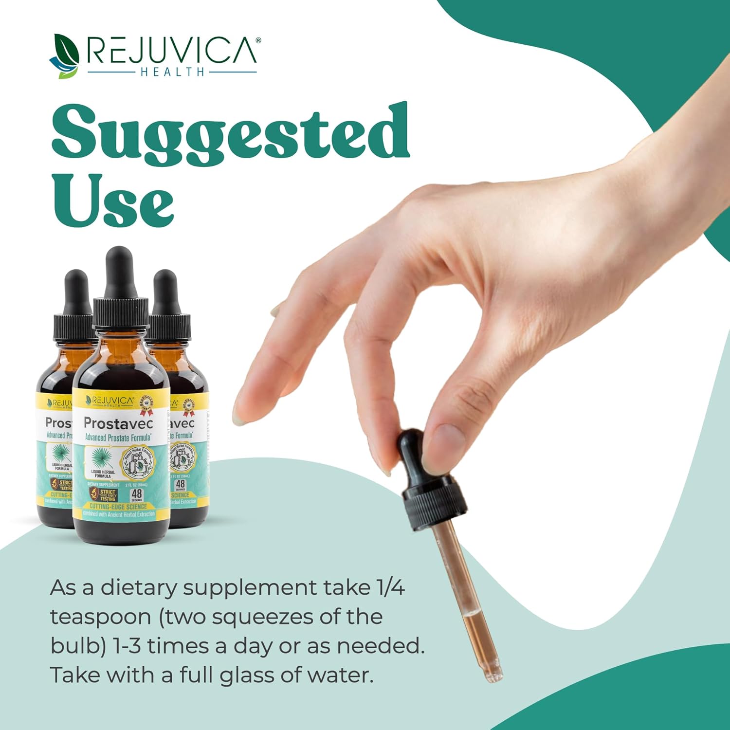 Liquid Prostate Support Supplement for Men - Advanced Formula with Pygeum, Saw Palmetto, Stinging Nettle, Turmeric & More - Enhanced Absorption by Rejuvica Health