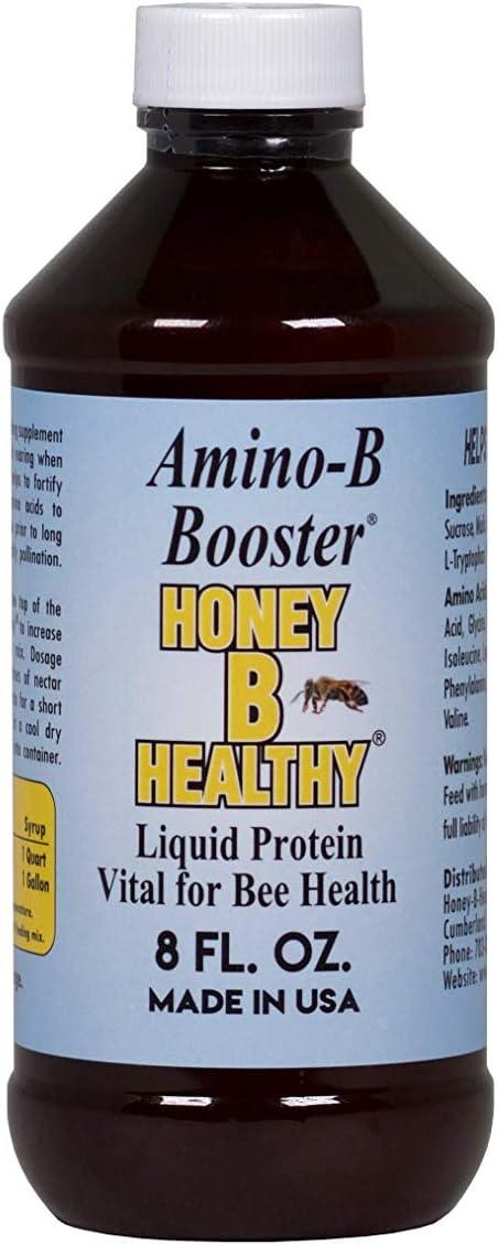 Liquid Protein Supplement for Bee Health - 8 oz. Bottle - Amino-B Booster featuring Honey