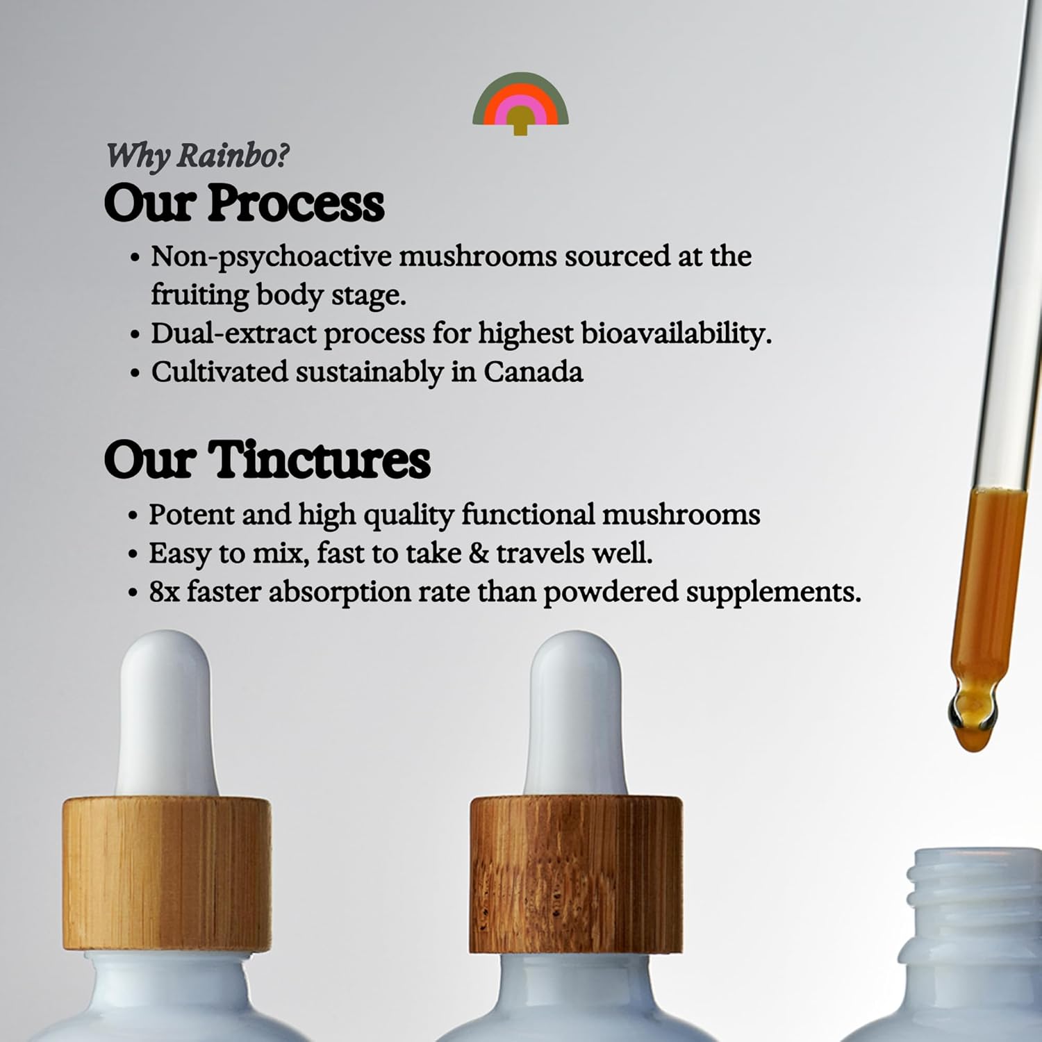 Liquid Reishi Mushroom Tincture for Immune Support, Mood & Sleep - Vegan Dual Extract Supplement, Non GMO - 3.4 fl oz