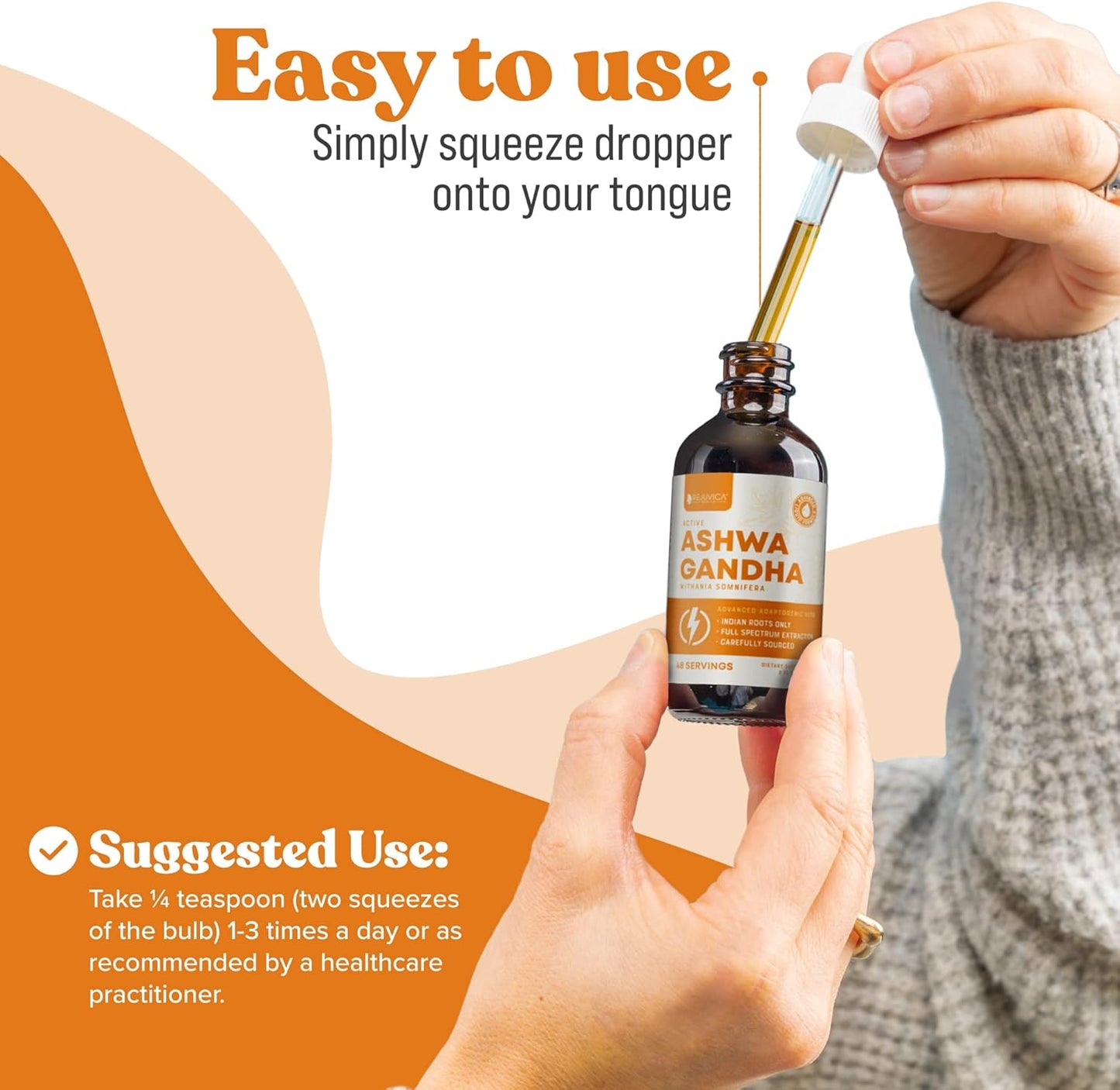 Liquid Rhodiola and Ashwagandha Supplement for Energy and Stress Support - Enhanced Absorption Formula with Rhodiola Root and Ashwagandha Root