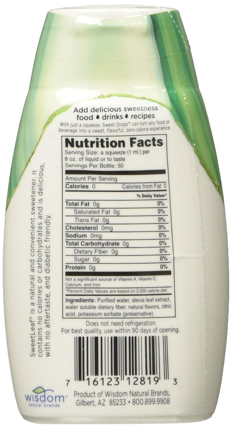 Liquid Stevia Sweetener Drops, SteviaClear, 1.7 Ounce - SweetLeaf Sweet Drops - BoostGo Australia