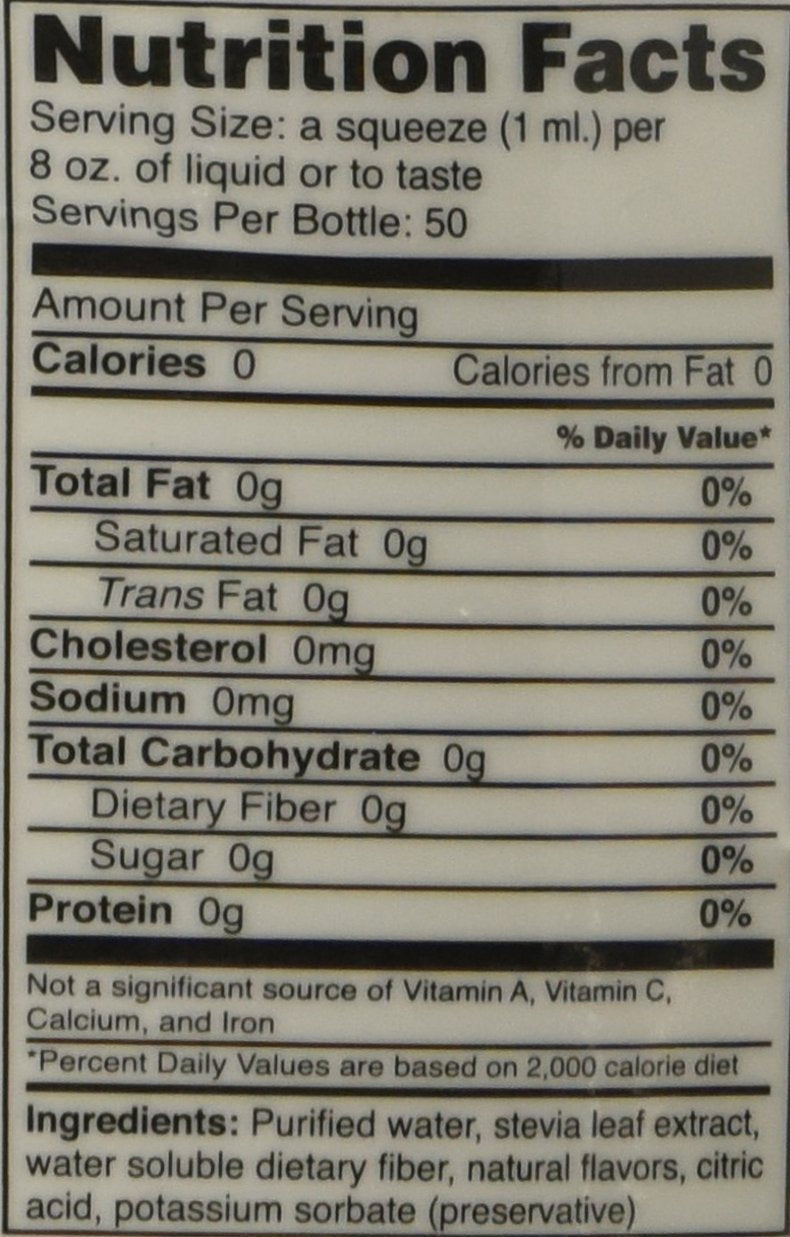 Liquid Stevia Sweetener Drops, SteviaClear, 1.7 Ounce - SweetLeaf Sweet Drops - BoostGo Australia