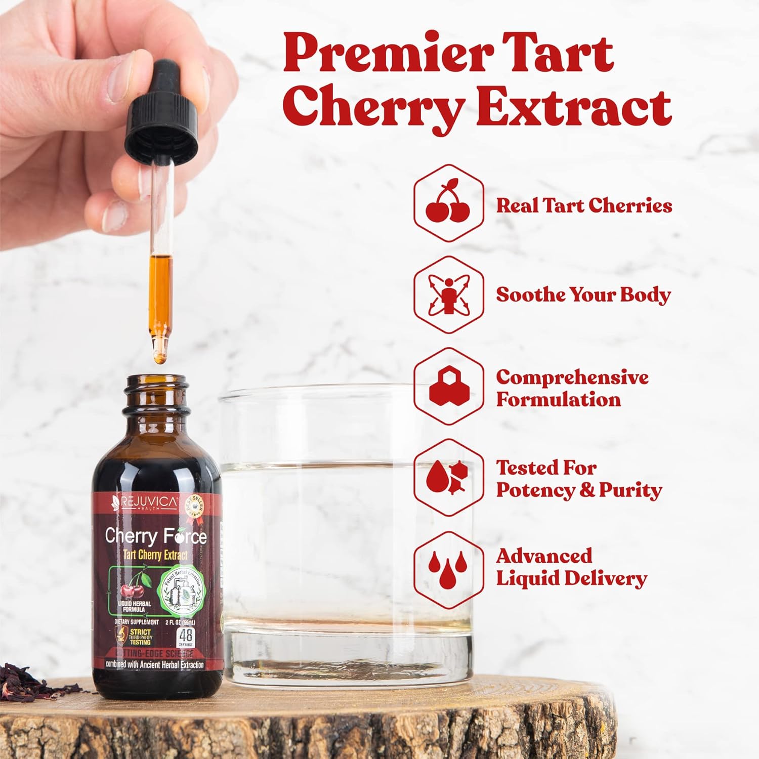 Liquid Tart Cherry Extract - Rich in Phytonutrients - Advanced Formula for Better Absorption