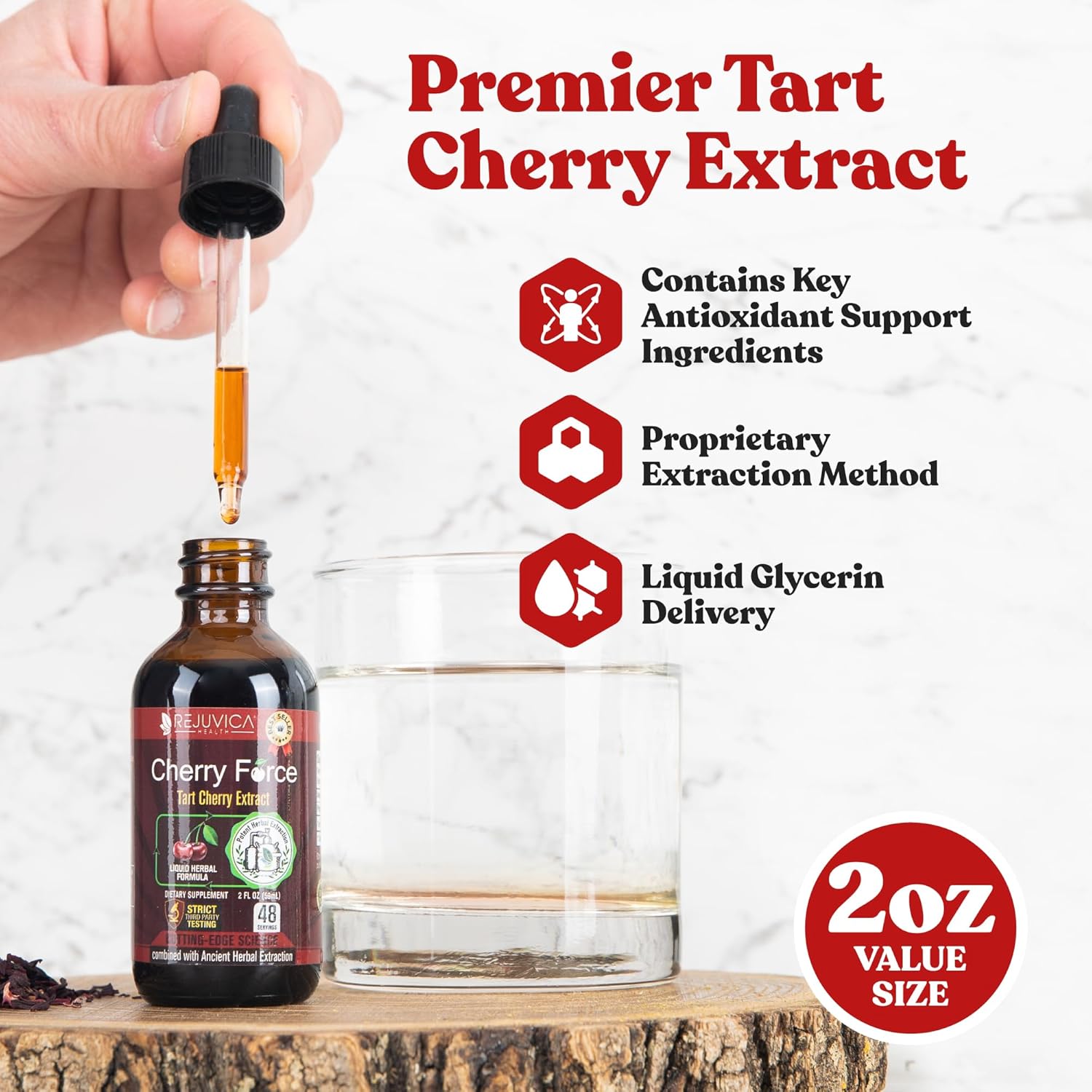 Liquid Tart Cherry Extract - Rich in Phytonutrients - Advanced Formula for Better Absorption