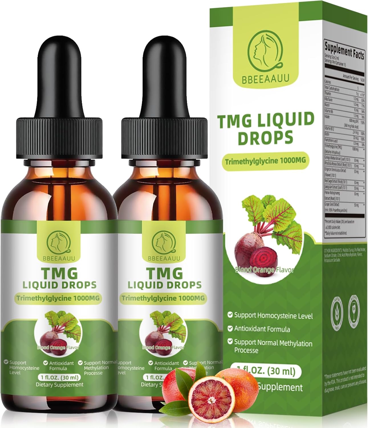 Liquid Trimethylglycine Supplement Drops with Shilajit Capsules and Sea Moss for Enhanced Health