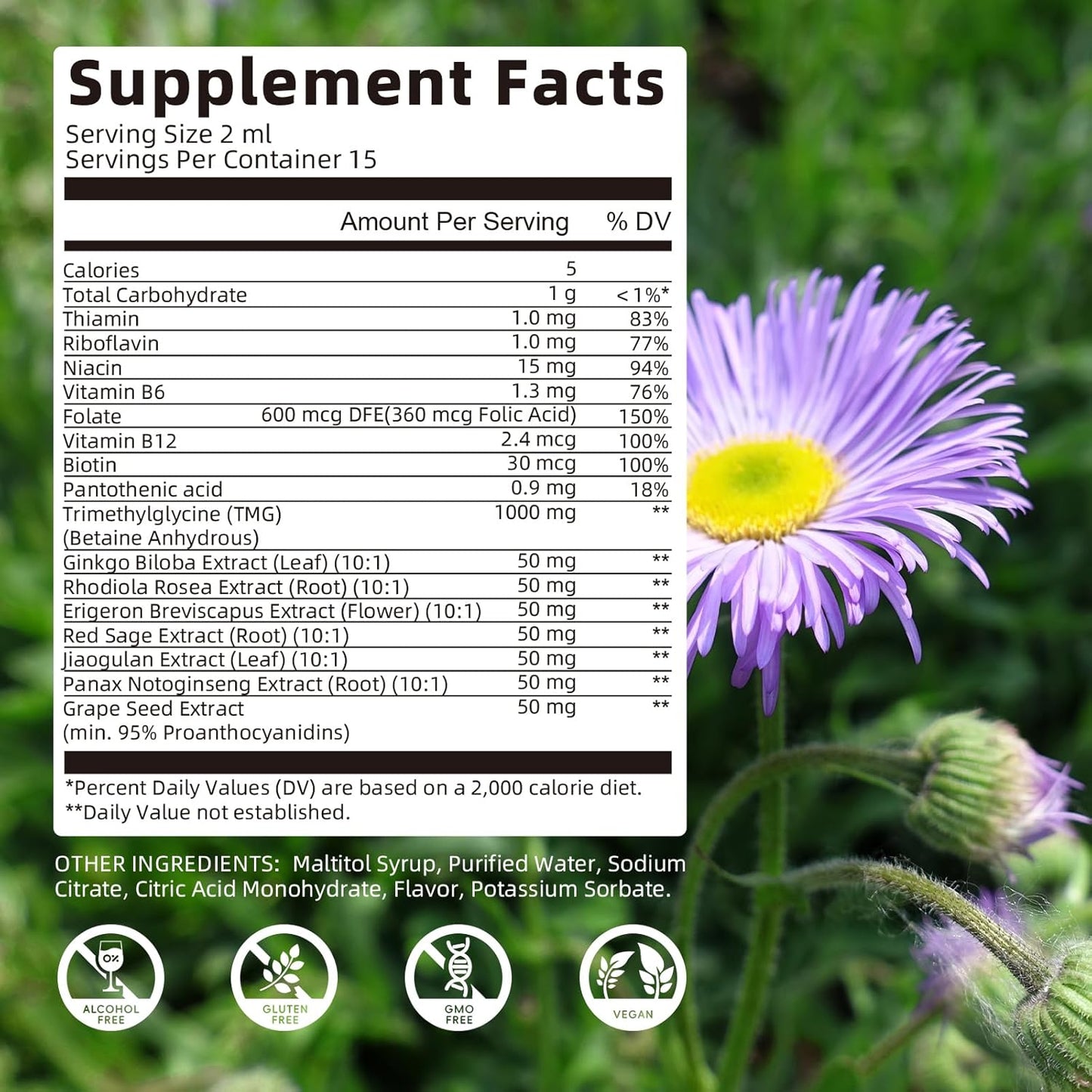 Liquid Trimethylglycine Supplement Drops with Shilajit Capsules and Sea Moss for Enhanced Health