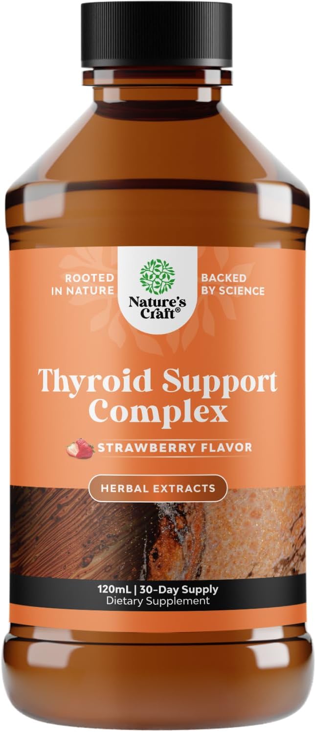 Liquid Vegan Thyroid Support Supplement with Myo-Inositol, Selenium, and Nettle - High Absorption Formula for Enhanced Energy and Focus in Men and Women
