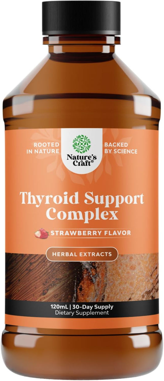 Liquid Vegan Thyroid Support Supplement with Myo-Inositol, Selenium, and Nettle - High Absorption Formula for Enhanced Energy and Focus in Men and Women