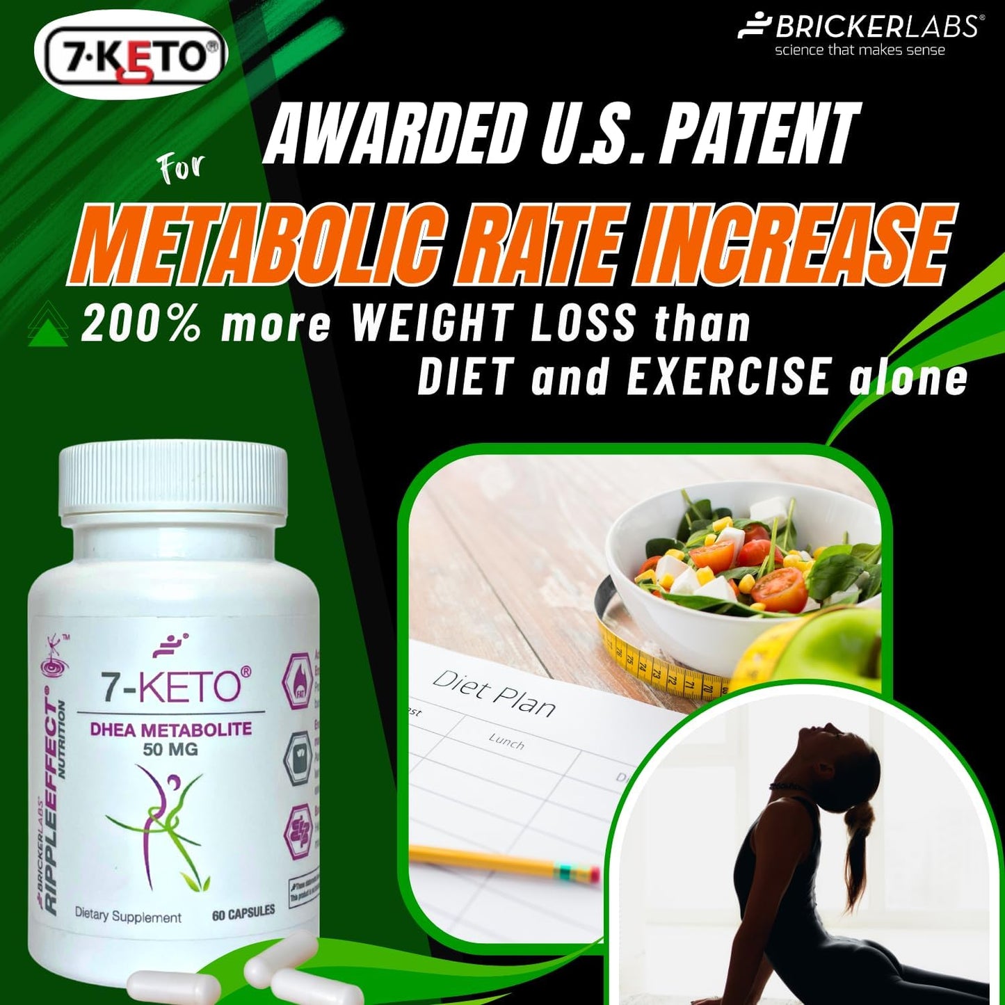 Liquid Vitamin B-12 with 7-Keto DHEA Metabolite 50 mg - Energy and Weight Management Supplement Bundle for Active Life