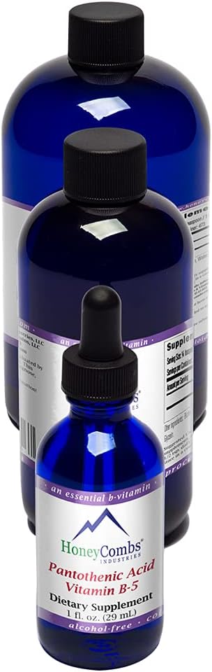 Liquid Vitamin B5 Drops for Hormone Balance, Immune Support & Healthy Hair, Skin, Nails - Vegan & Alcohol-Free - 8 Fl Oz.