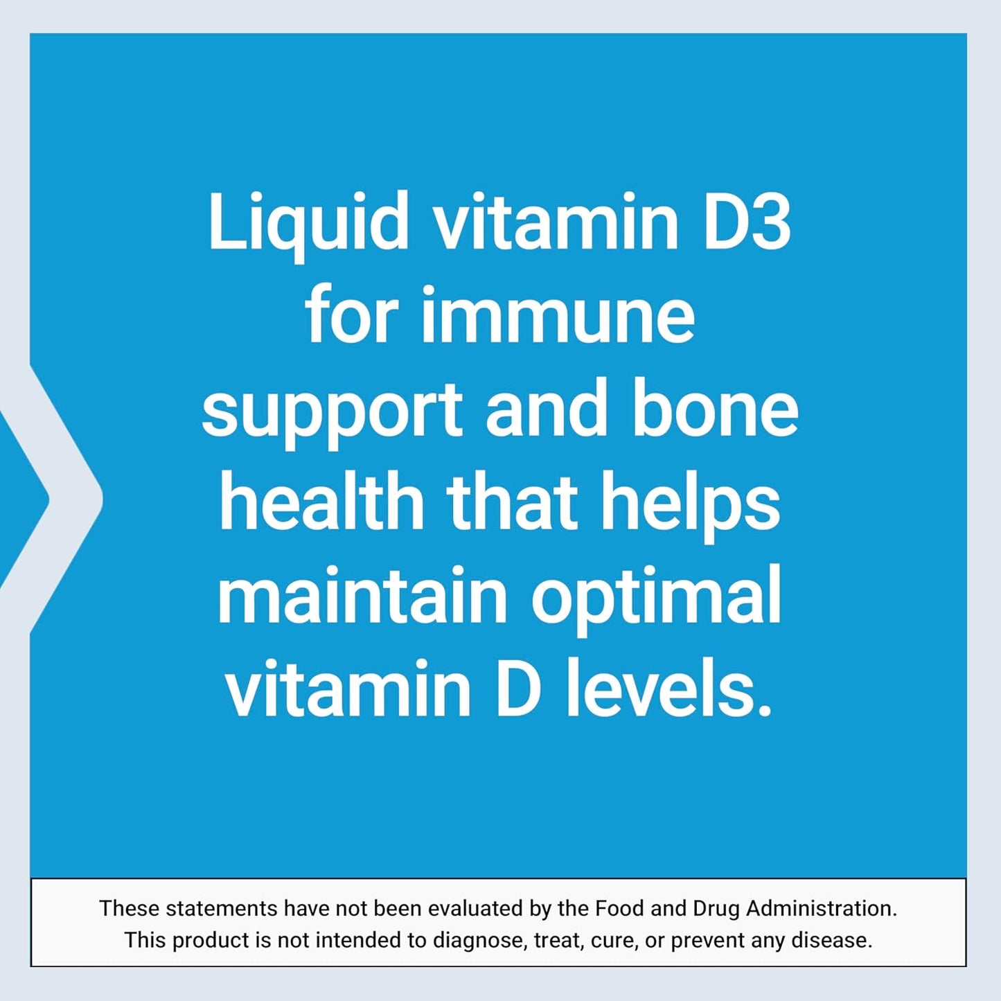 Liquid Vitamin D3 2000 IU for Immune System & Bone Health, Whole-Body Support, Unflavored, Gluten-Free, Non-GMO - 29.57 ml
