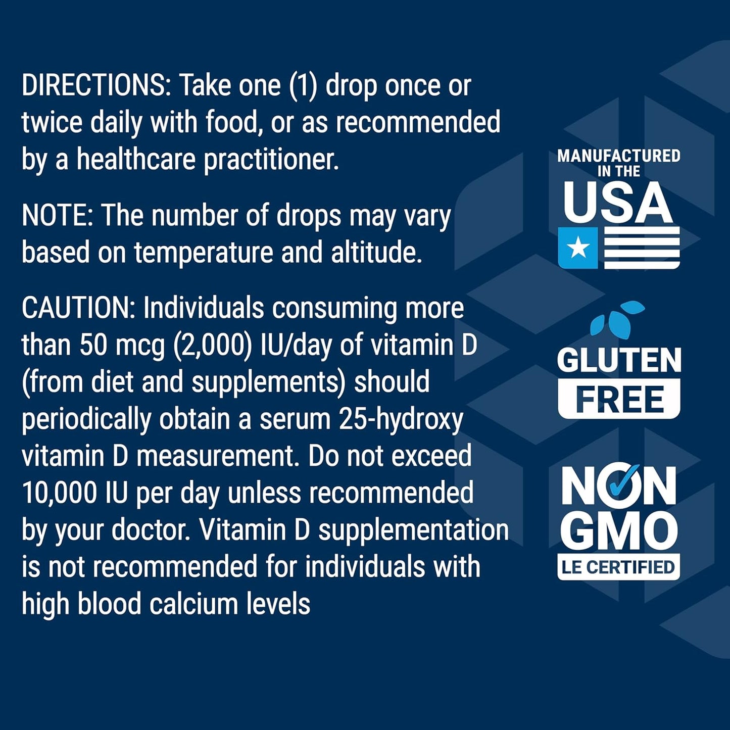 Liquid Vitamin D3 2000 IU for Immune System & Bone Health, Whole-Body Support, Unflavored, Gluten-Free, Non-GMO - 29.57 ml