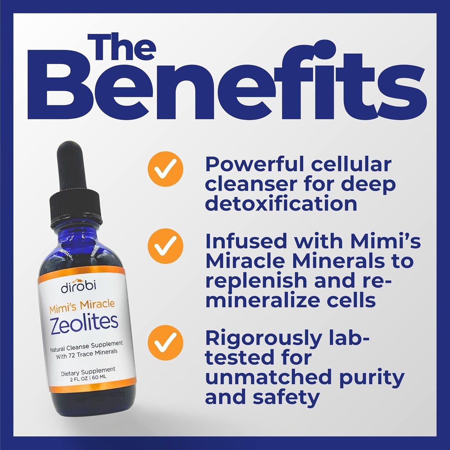 Liquid Zeolite Supplement with 70 Trace Minerals for Cell Restoration - Supports Immune Health - 2 oz Bottle
