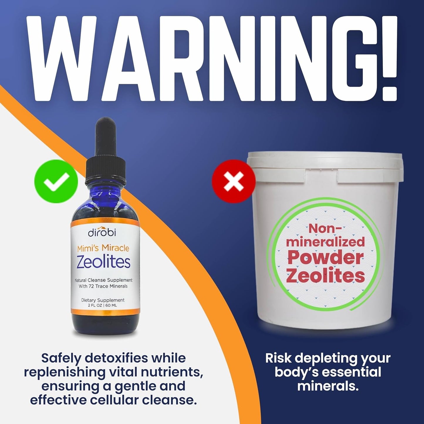 Liquid Zeolite Supplement with 70 Trace Minerals for Cell Restoration - Supports Immune Health - 2 oz Bottle