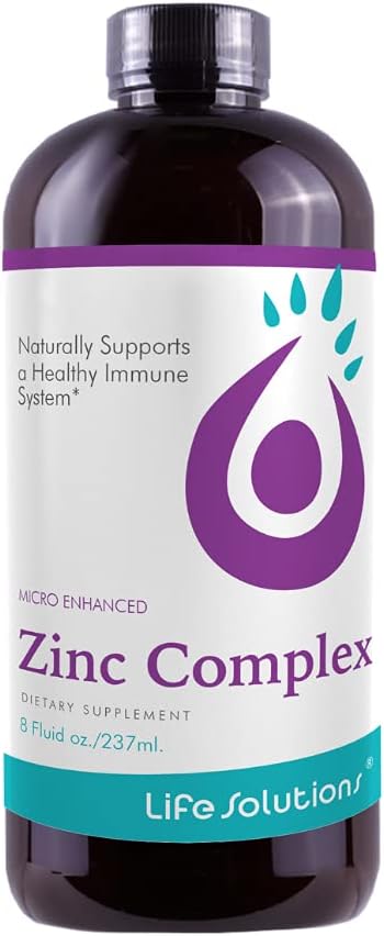 Liquid Zinc and Copper Supplements for Immune Support - High Absorption Formula - 8oz Bottle - Zinc Complex with Gluconate and Copper Gluconate for Health