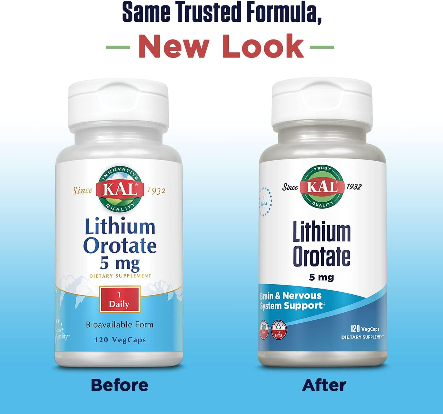 Lithium Orotate 5mg VegCaps - Chelated for Bioavailability & Mood Support