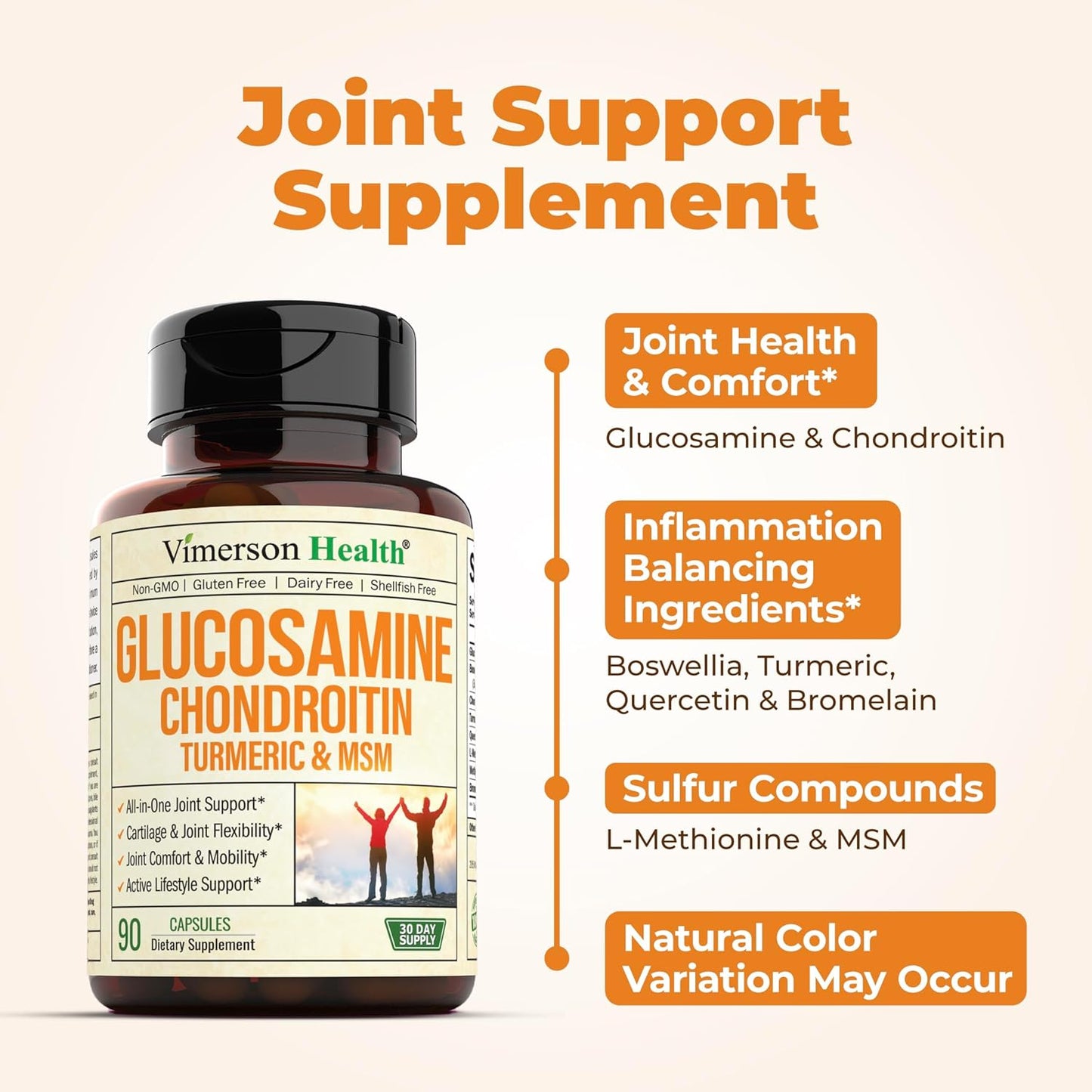 Liver and Joint Support Supplement for 40+ with Glucosamine, Chondroitin, MSM, Turmeric, Boswellia, and Milk Thistle Extract - Liver Cleanse and Repair Formula