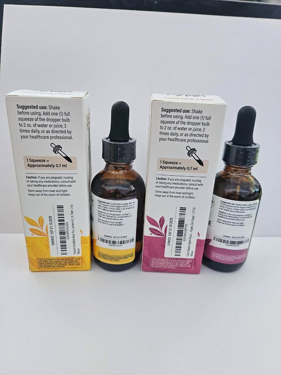 Liver Cleanse and Dandelion Root Tincture Set - 2 fl oz Each - Wildcrafted & Organic Formula